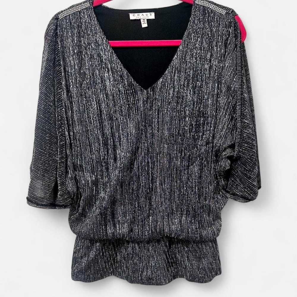 Chaus Women's Shimmering Silver Blouse